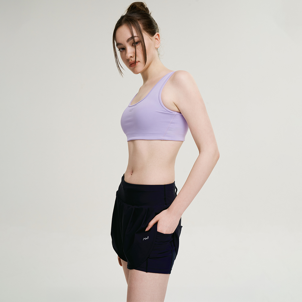 여성 에어쿨링 러닝 반바지 워터 운동복 짐웨어 등산 퍼포먼스 2in1 쇼츠 블랙 - 상세 이미지 5