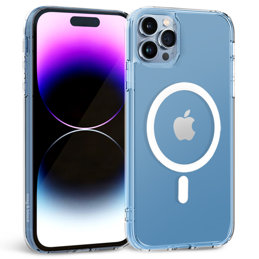 맥앤블랙 2배자력 아이폰 맥세이프 케이스 풀커버 변색없는 생폰 젤리 투명, 아이폰14 프로