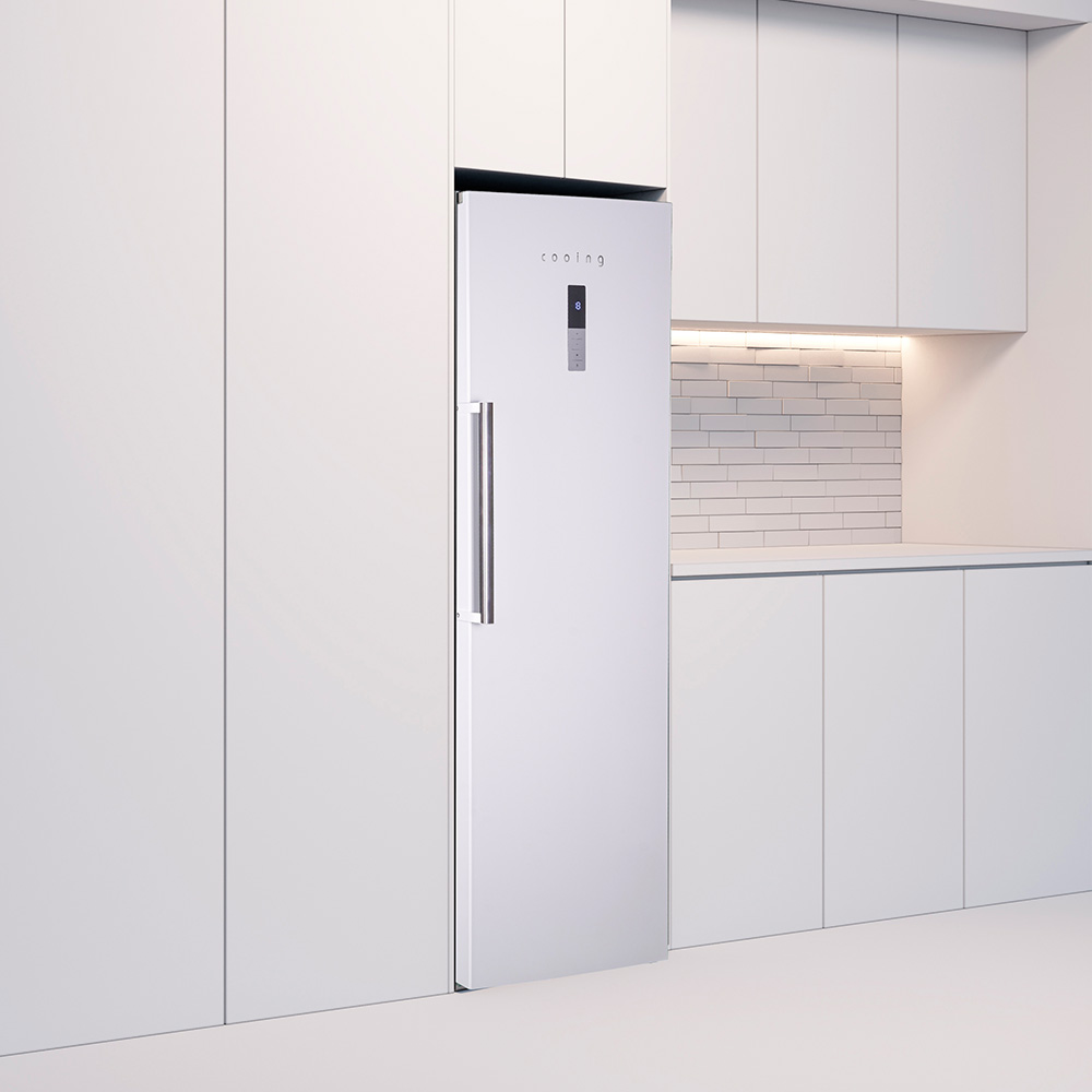 쿠잉 스탠드 냉동고 FR-N280 서랍형 소형 가정용 원룸 음쓰 화이트