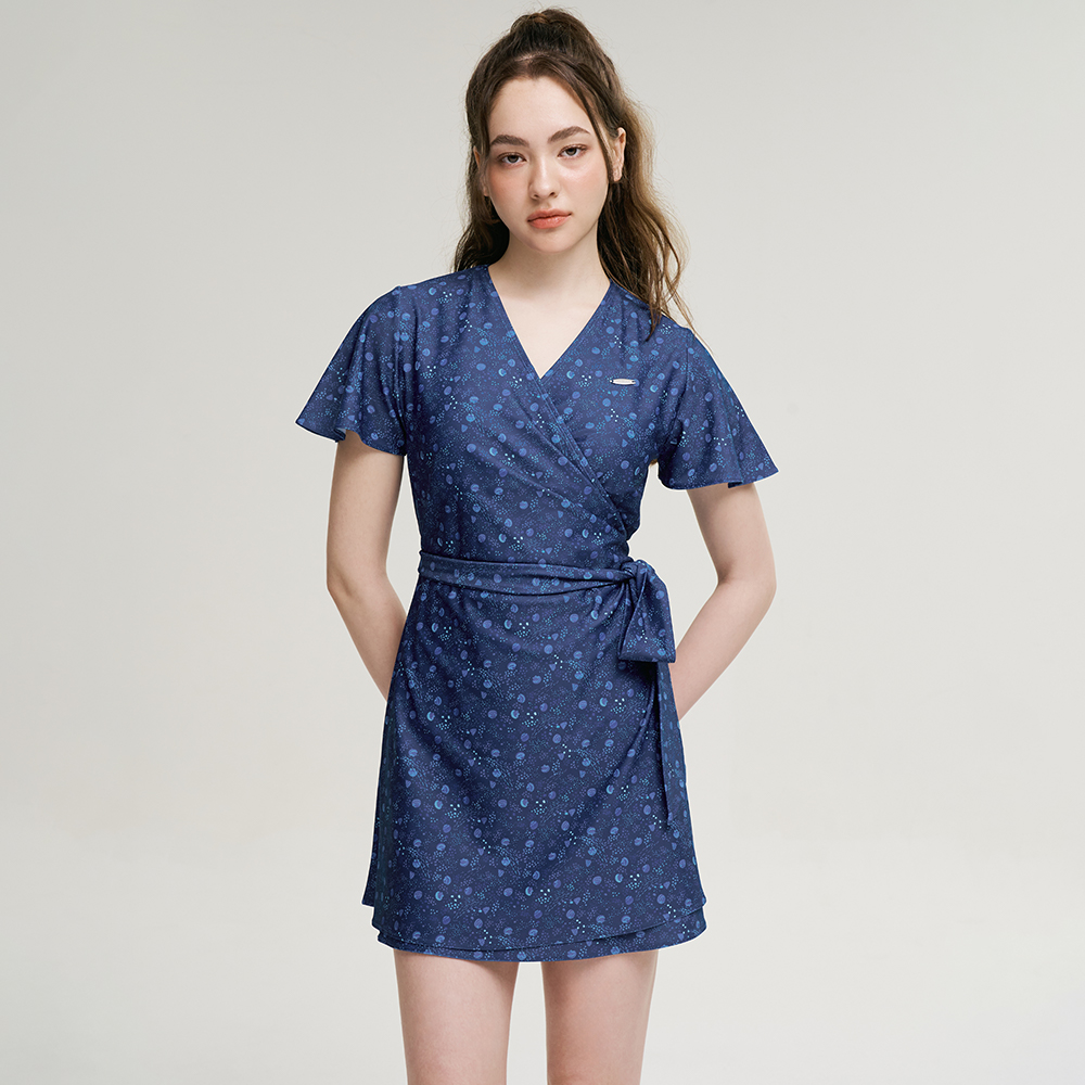 원피스 수영복 여성 래쉬가드 비치웨어 빅사이즈 체형커버 리본 스트링 팬츠세트