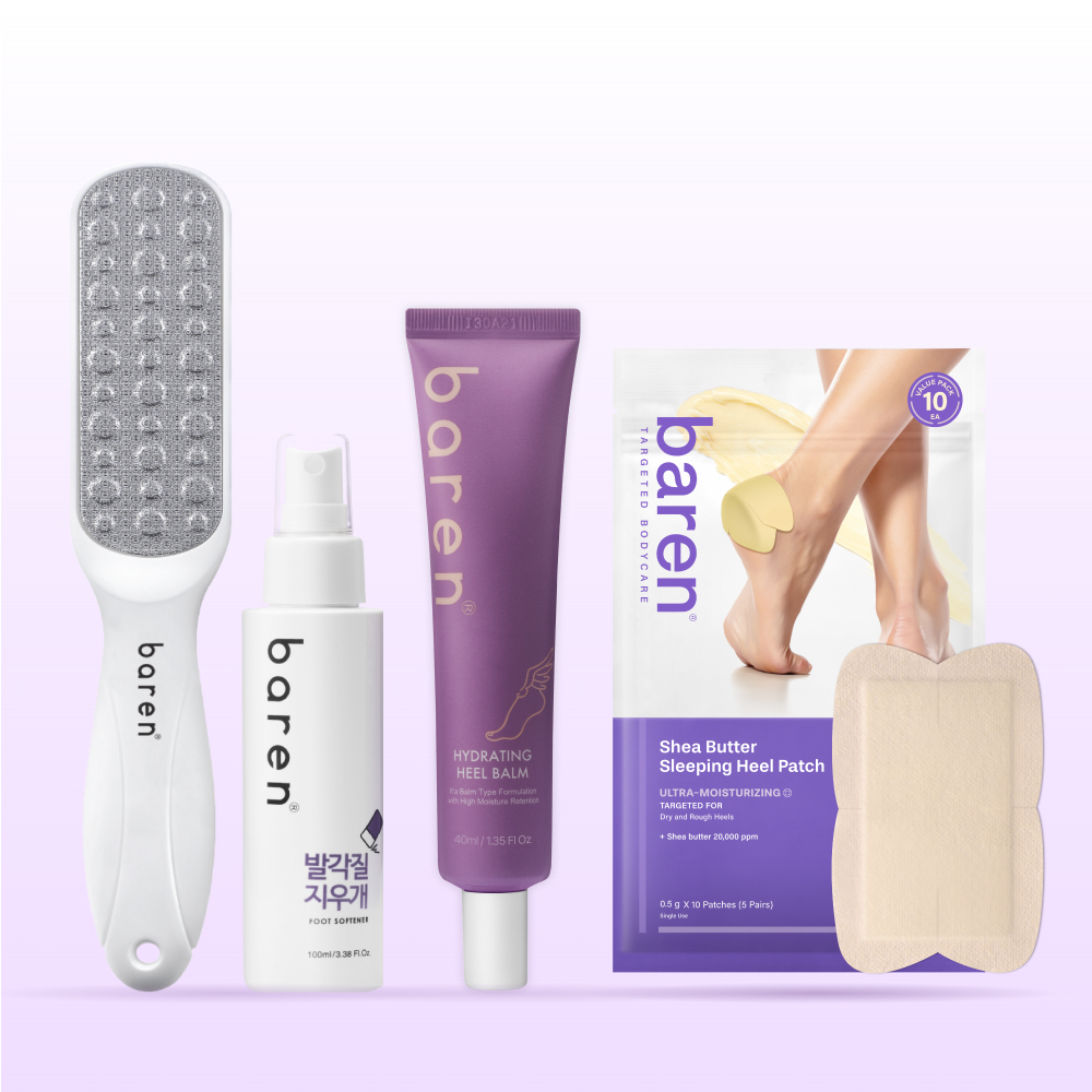 [아기발 실속 세트] 바렌 발각질지우개 홈세트 + 힐밤 40ml + 힐 패치 10개입