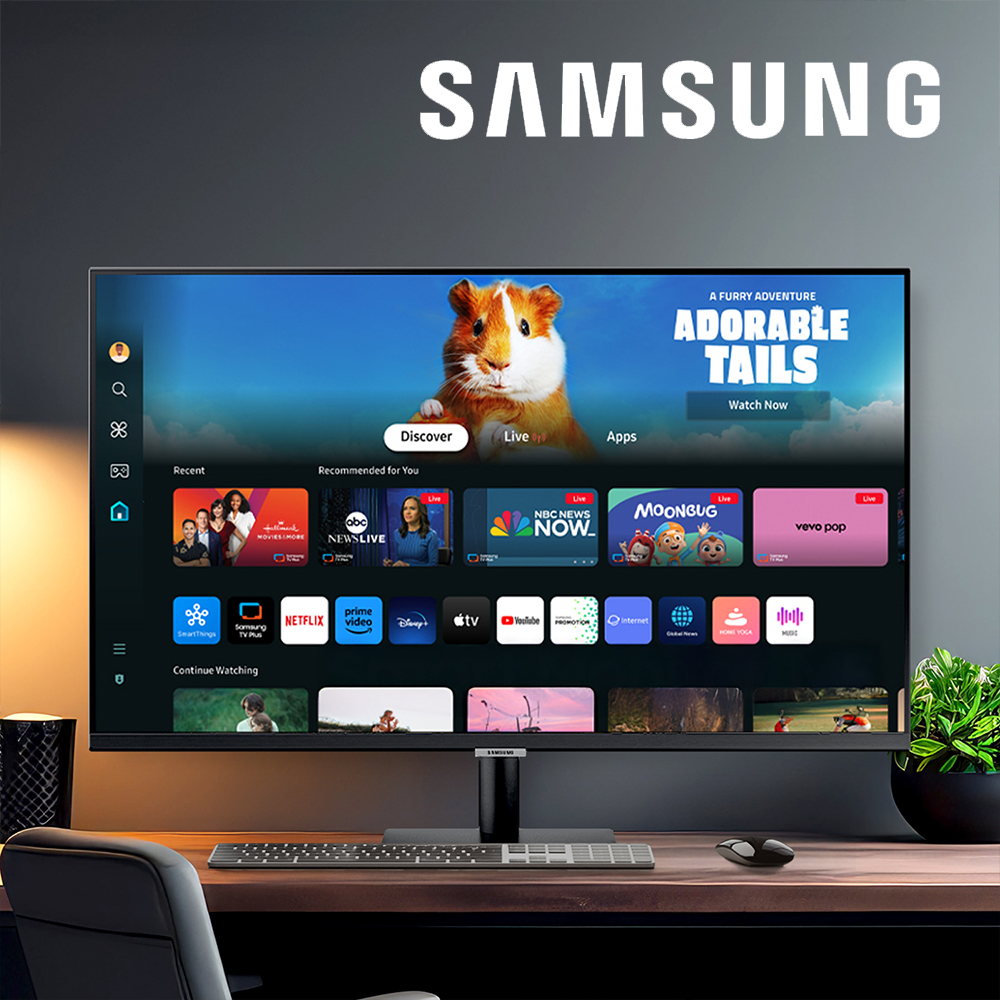 삼성 스마트 모니터 IPTV 넷플릭스 YouTube M50D 삼탠바이미 68~69cm(27인치), 블랙 - 메인 이미지