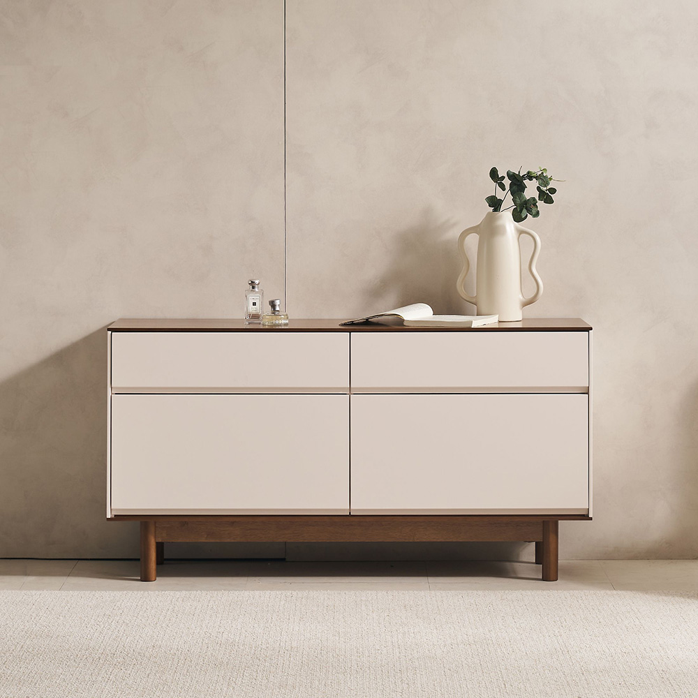 스코나 어바나 원목 1200 서랍 높은거실장 사이드보드