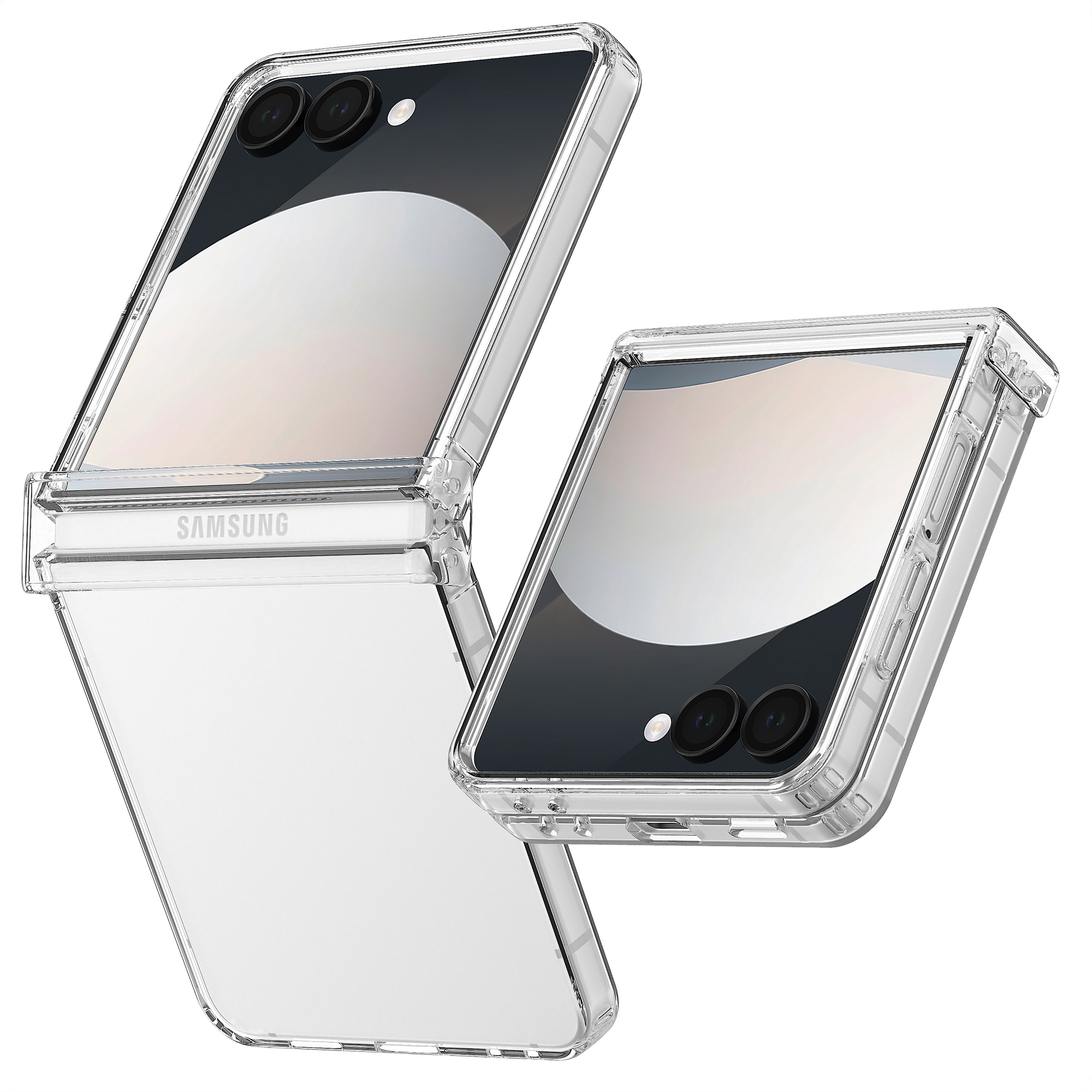 모란카노 슬라임 클리어  젤리 1+1 슬림 케이스 투명, 갤럭시Z 플립7