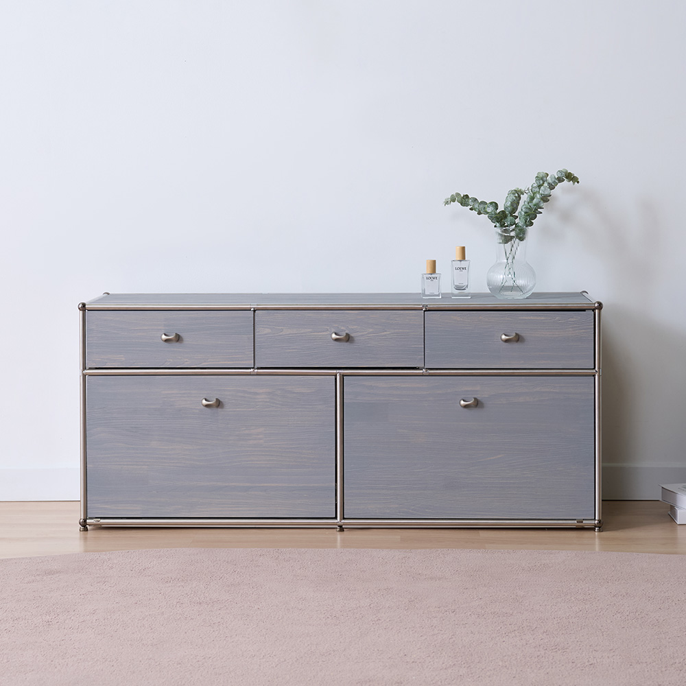 동서가구 오보에 원목 거실장 1200, 그레이