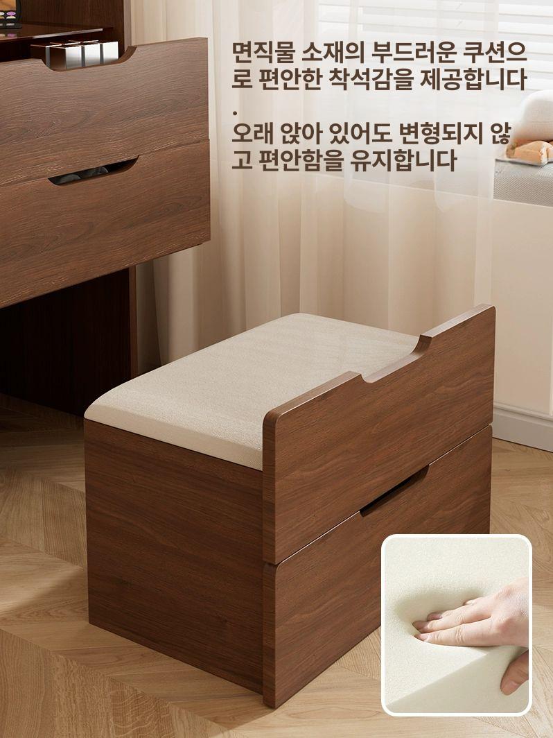 거울 접이식 화장대 메이크업 서랍 다용도 소형 미니 50cm-크림색 - 상세 이미지 4