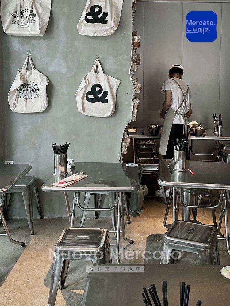 스테인레스 포차 테이블 야외용 포장마차 폴딩 휴대용 70cm 양층 원형 테이블 - 상세 이미지 4