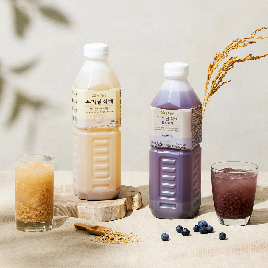 [슈퍼적립] [26년 1월 12일 이후 순차출고][식혜세트] 상하농원 우리쌀 식혜 세트 (오리지널식혜 1L 2개+블루베리식혜 1L 2개)