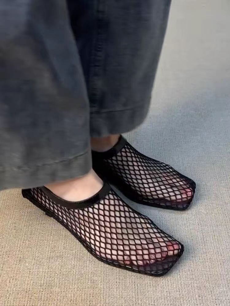 천연양가죽 여름 크로쉐 펀칭 펌프스 키튼힐 샌들 모던 리얼레더