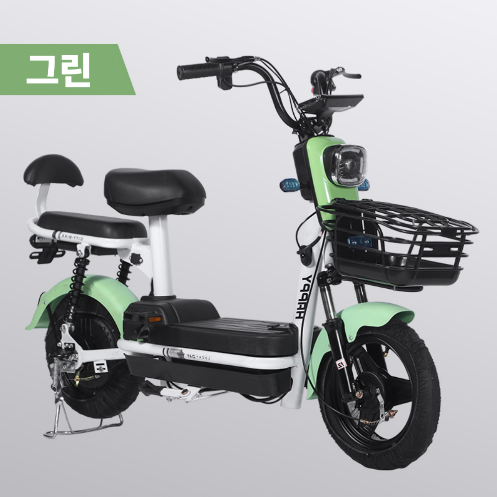 그린휠즈 전기자전거 전동 48V 약 40km 주행 미니벨로 분리형 배터리 출퇴근 배달 스쿠터 - 상세 이미지 4