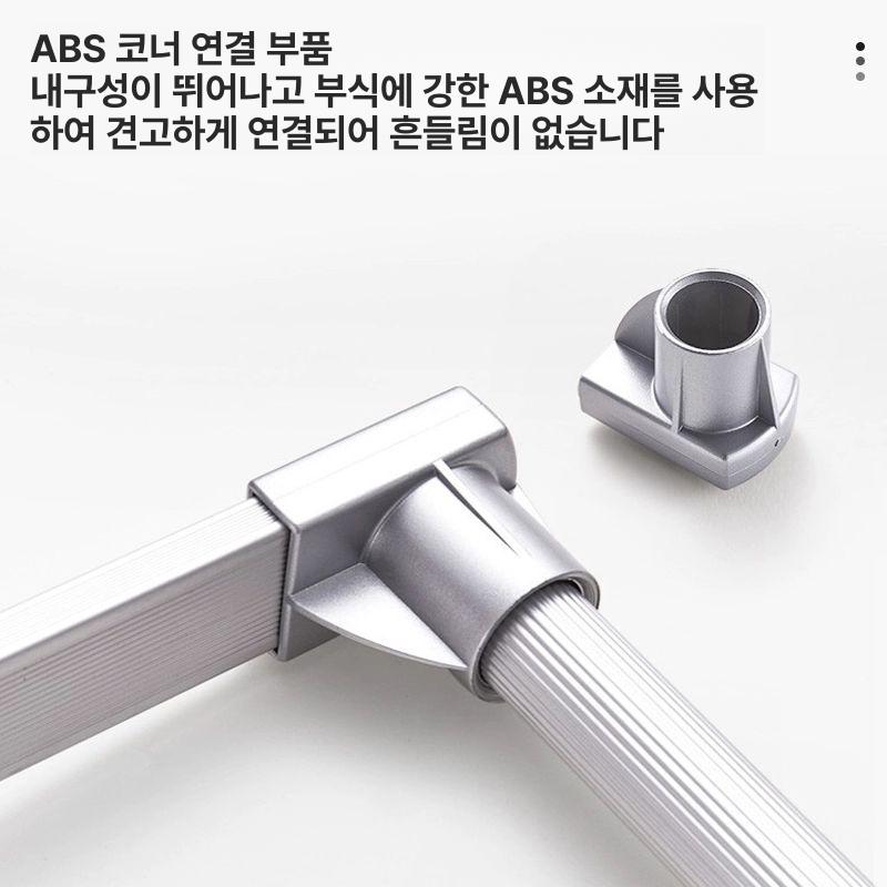 리프트 옷걸이 반자동 수납형 캐비닛 옷방 내부 공간절약 이중 버퍼 은색-550-700mm - 상세 이미지 5