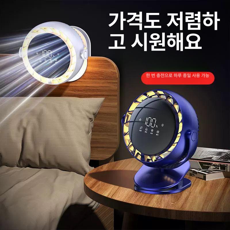최신형 집게 선풍기 휴대용 책상용 클립형 벽걸이 탁상용 빙하 화이트 - 상세 이미지 4