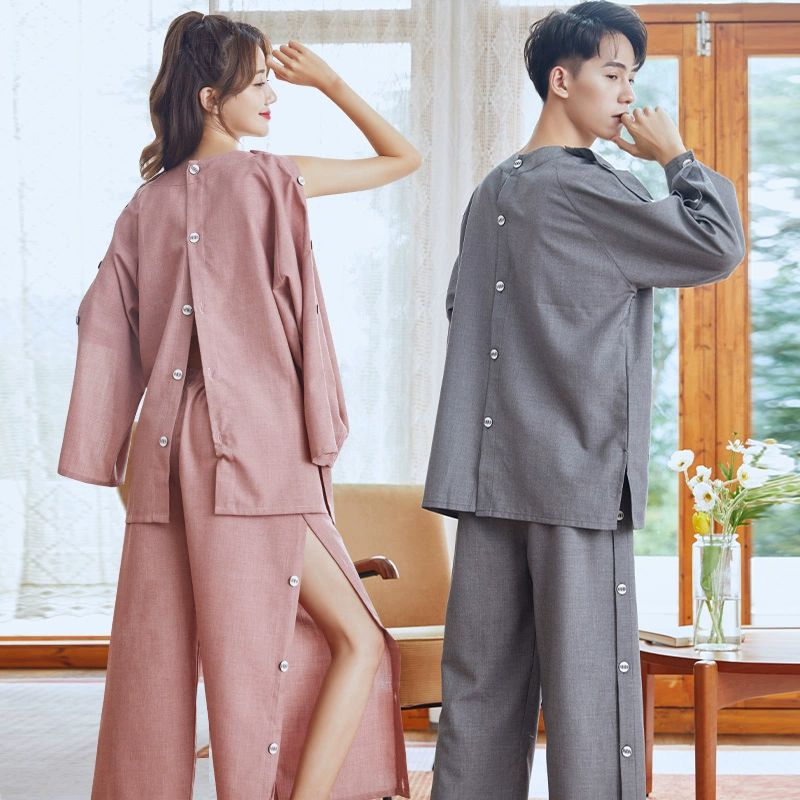 트임 환자복 한의원 어깨수술 팔 다리 오픈형 기능성 2825 여성용 곤마 XL - 상세 이미지 4