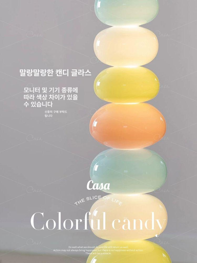 마카롱 스탠드 캔디 무드등 램프 따뜻한 조명 파스텔 스트링 플로어 램프 로토몰딩 타입 기본 따뜻한 - 상세 이미지 5