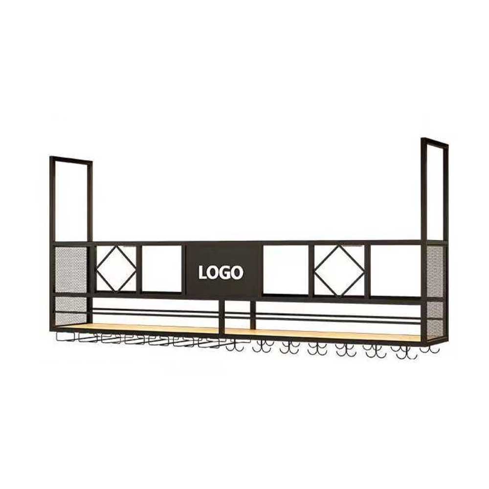 천장와인랙 업소용 와인잔 진열 위스키 선반 레스토랑 150cm - 상품 이미지