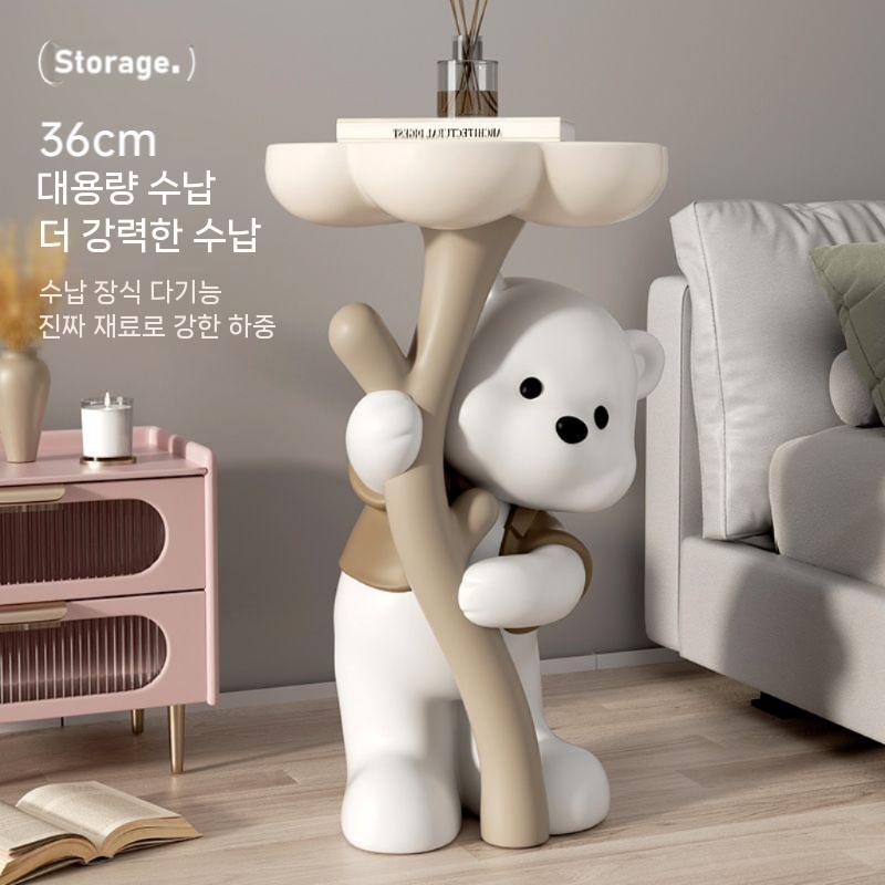 피규어 사이드테이블 곰돌이 테이블 북극곰 디자인 협탁 - 상세 이미지 3