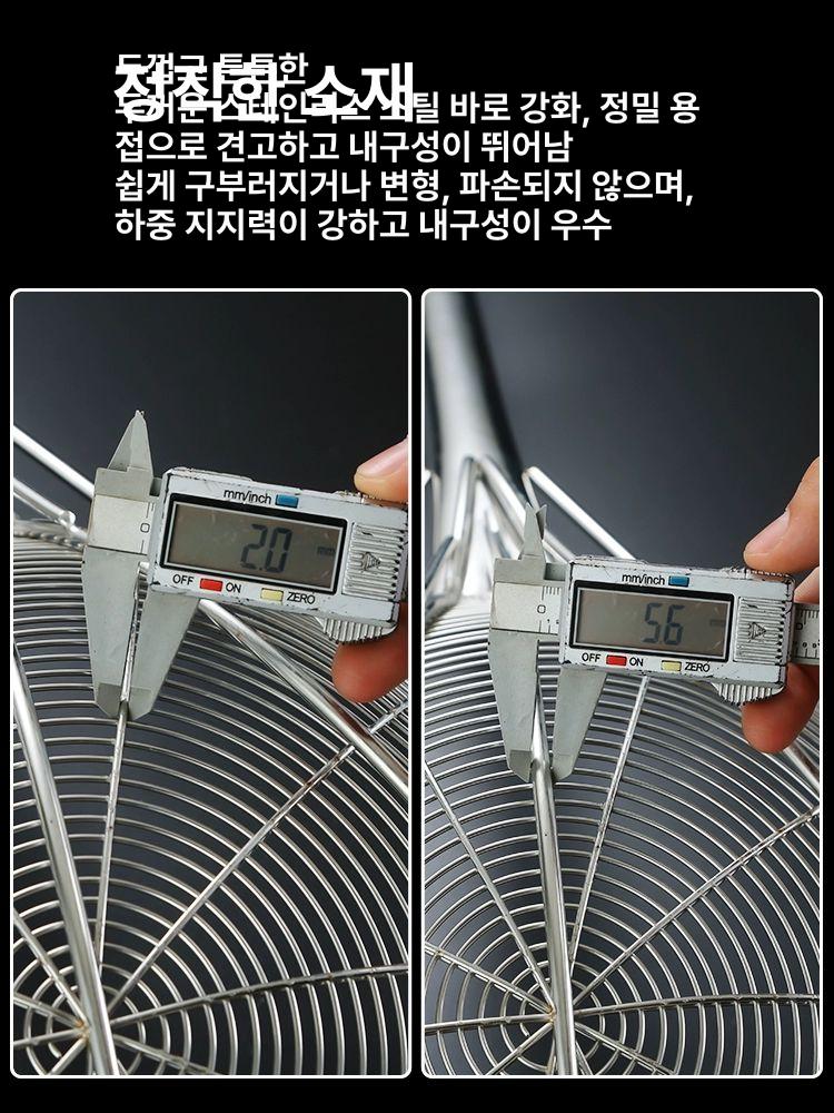 대형 튀김 국자 거름망 치킨 업소용 고로케 스테인레스 304 뜰채 식품급 30cm 굵은 눈 체반60 스틸 - 상세 이미지 5