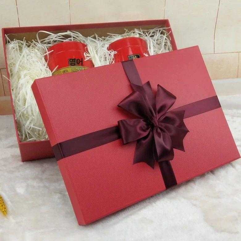 대형 선물 상자 답례품포장박스 드레스 재킷 정장 케이스 진주 빨강 내경 31cmx23cmx3cm - 상품 이미지