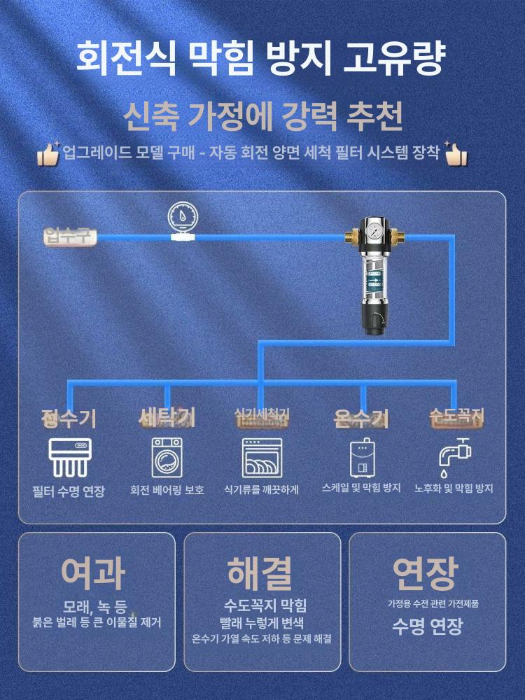 트렌디하태 지하수 필터기 녹물 농막 우물 농업 대용량 방향 A - 상세 이미지 4