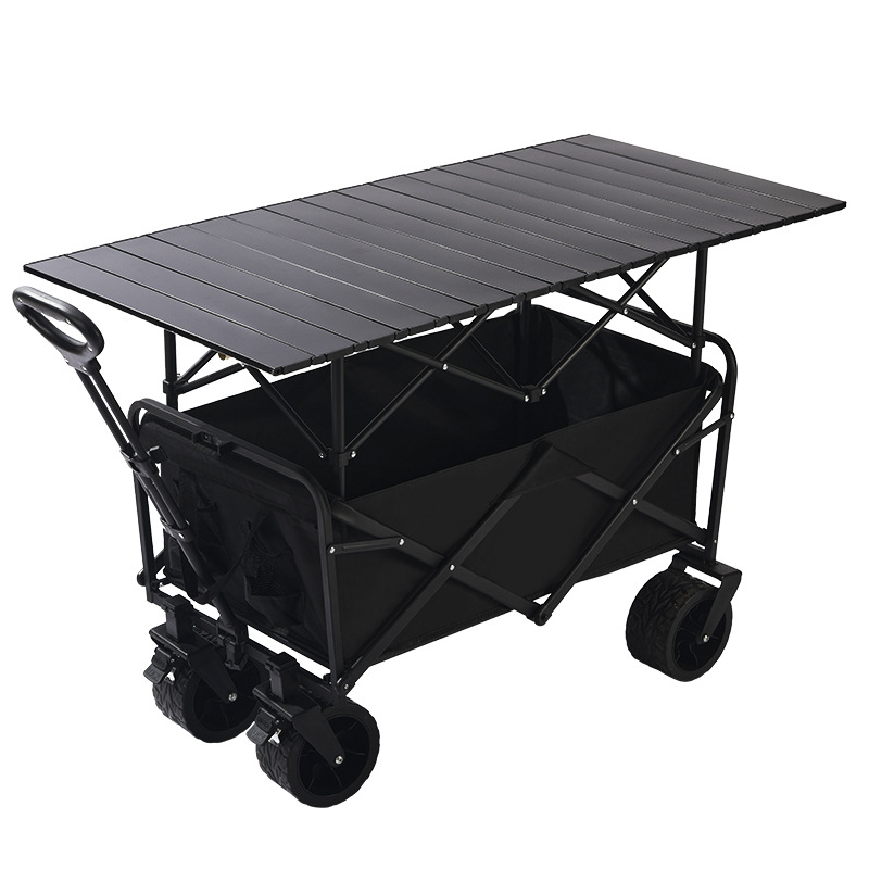 접이식 캠핑카트 야외 쇼핑 핸드카트 이동식 대용량 폴딩카트 J.블랙 고급형