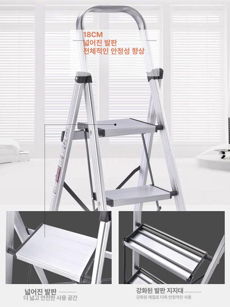 도서관 사다리 알루미늄 옷가게 도배 복층 계단식 다락방 청동 6단 사다리 3.2 메가 하이룸 적용 - 상세 이미지 4