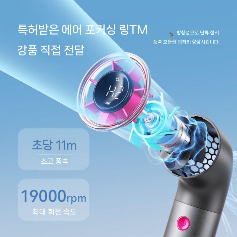 Aecooly 미니형 선풍기 끝판왕 포켓형 접이식 미니 선풍기 초강풍 24시간연속 딥스페이스블랙(3500mAh) 0mah - 상세 이미지 4