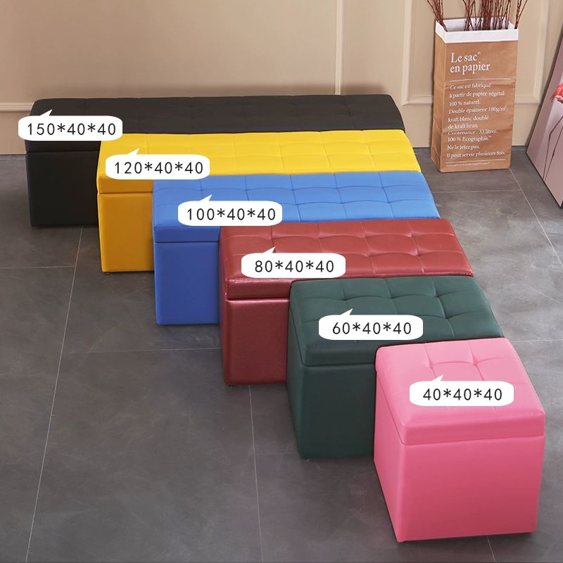 서랍형소파 현관 수납벤치 서랍형 거실 수납장 벤치 소파 먹색 40x40x40 cm - 상세 이미지 4