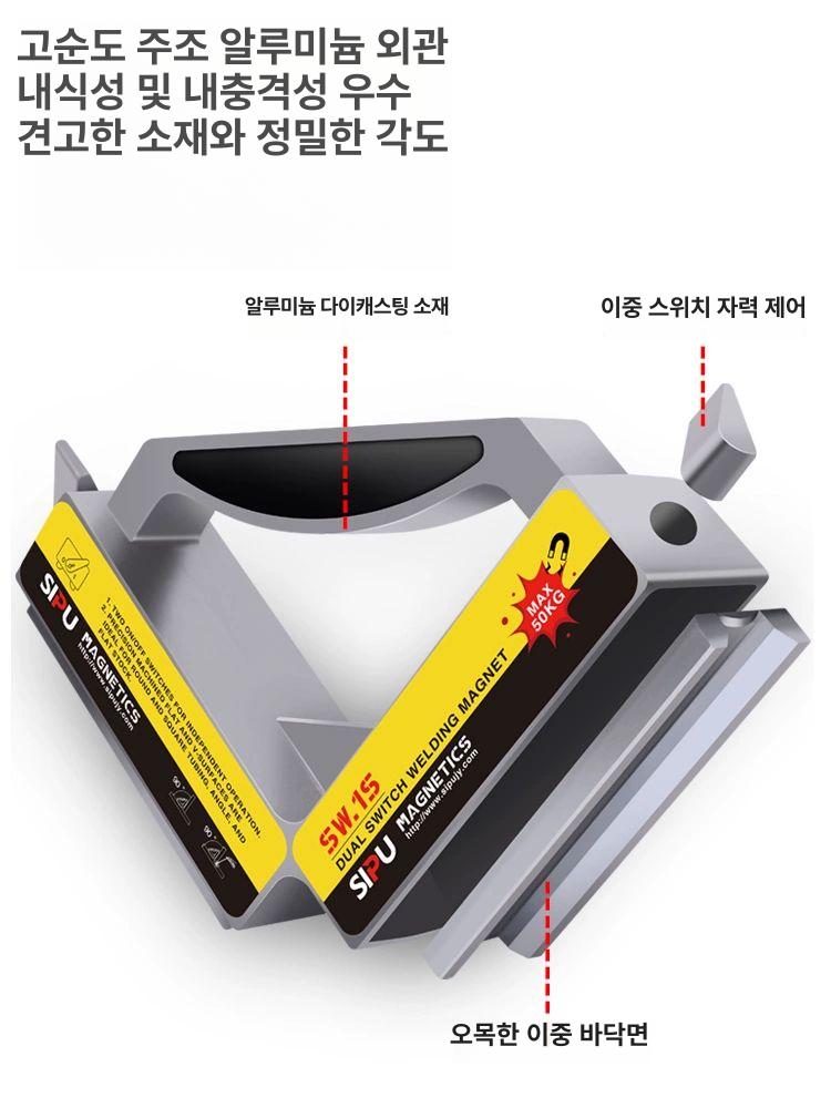 자석용접 각도 직각자석 마그네틱 부품 조립 스위치 홀더 SW.2S - 상세 이미지 4