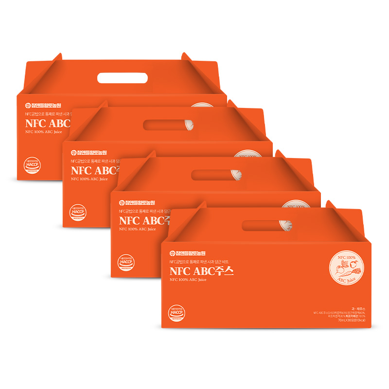 참앤들황토농원 착즙 ABC주스 사과 당근 비트, 70ml, 120개