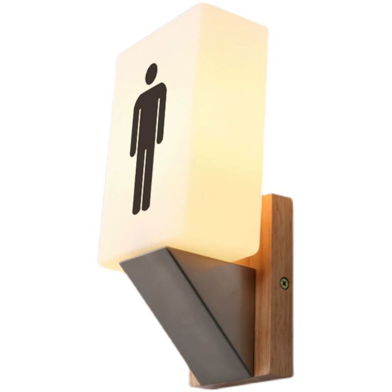 남여 화장실 조명 사인 돌출형 표시걸이 안내판 식당 A1 25x12cm - 상세 이미지 5