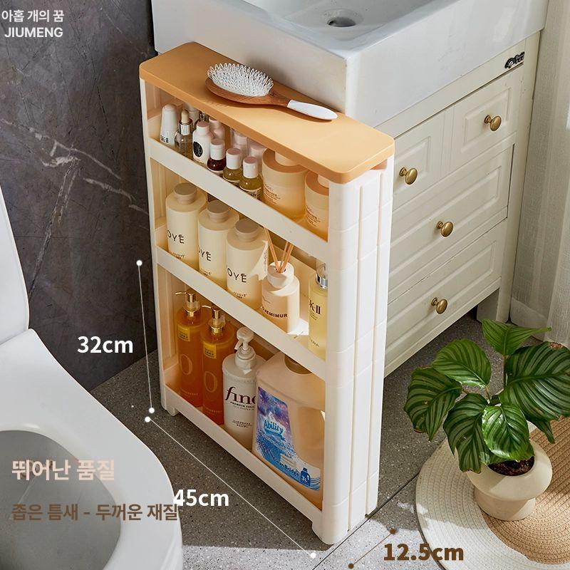 틈새 선반 수납장 수납 트롤리 다용도실 모듈 베란다 10cm 너비-45 길이-50 높이 2 레이어 - 상세 이미지 4