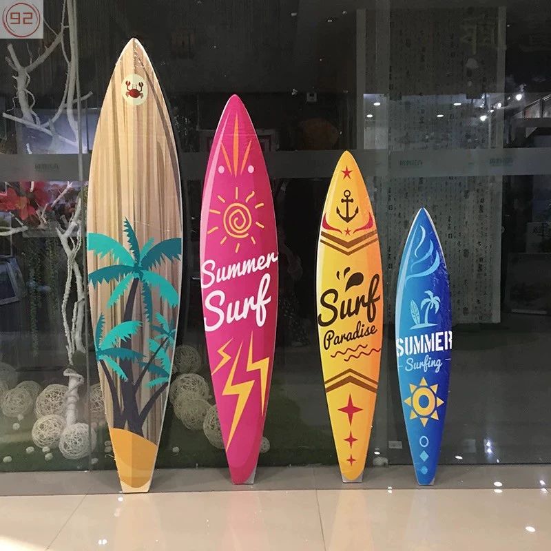여름 서핑 보드 패들 스탠딩 입문용 매장 소품 촬영용 단면 1m 높이x20cm 너비x3cm 두께 - 상세 이미지 2