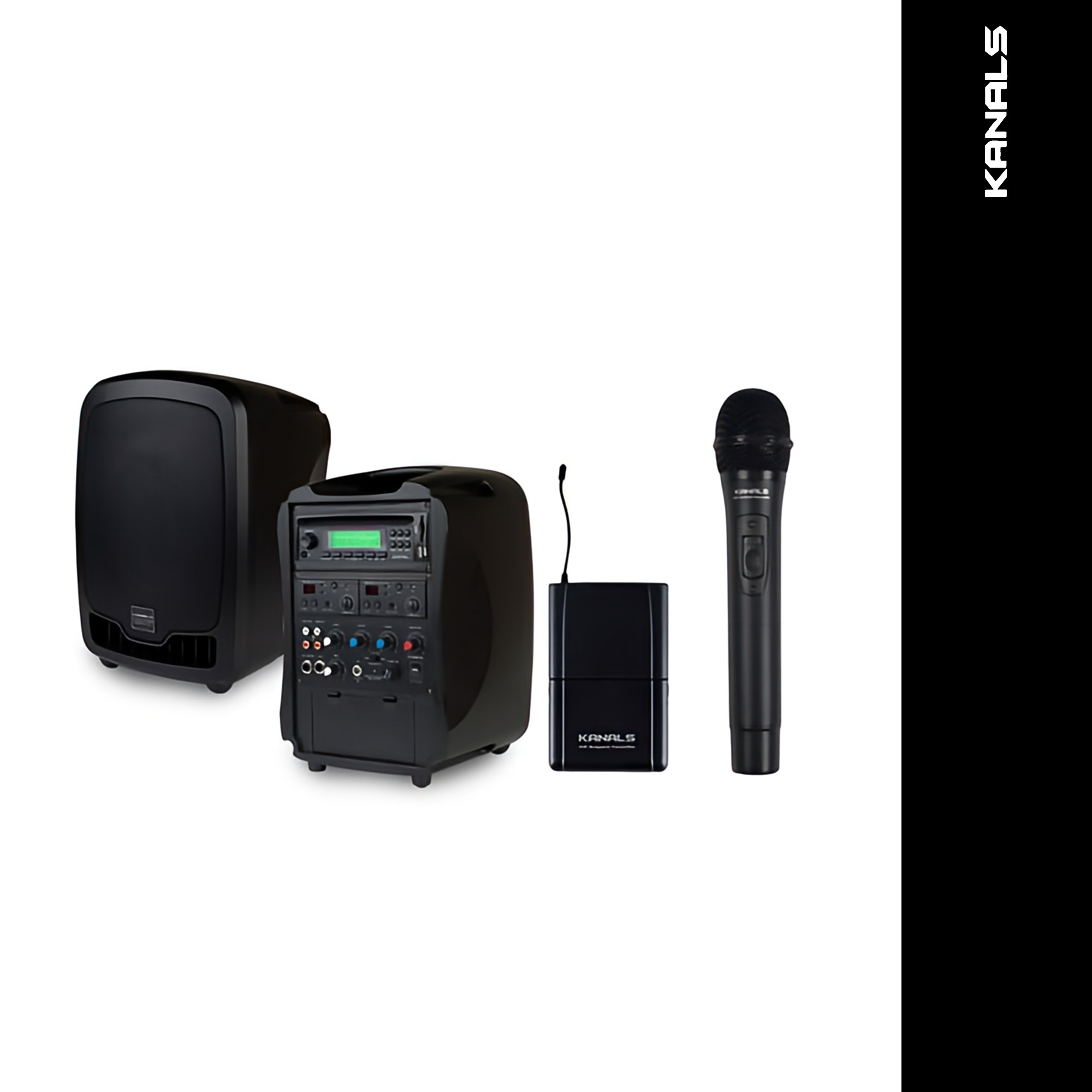 카날스 AT-310N 충전식 무선 스피커 앰프 이동식 포터블 2채널 무선마이크 포함 - 상품 이미지