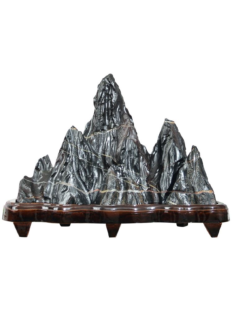 산수경석 수석 사무실장식용 거실 인테리어 돌조각 풍수 36x15X20 - 상품 이미지