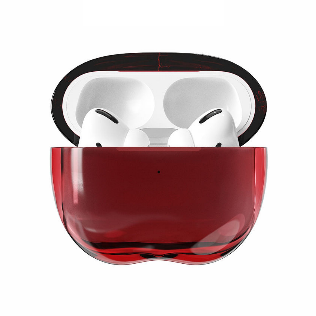 사과 에어팟케이스 에어팟4케이스 이어폰 특이한 귀여운 예쁜 선물 키링 젤리 가벼운 투명 - 상세 이미지 3