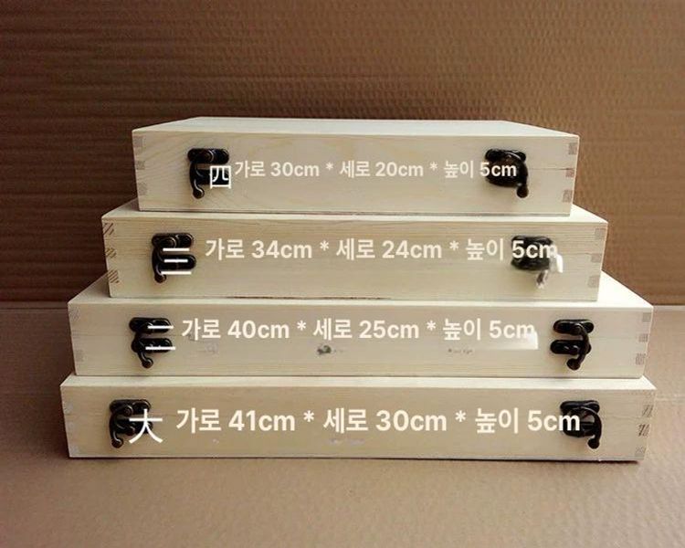 영정사진 보관 나무상자 납골당 유품 애완동물 귀중품 35cmx25cmx10cm 복고풍 잠금장치 - 상세 이미지 4