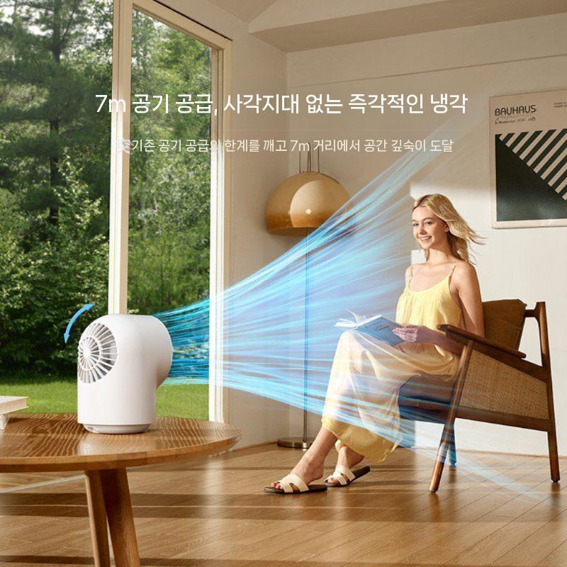 Aecooly 2025 신형 탁상용 선풍기 끝판왕 100단 조절 중국 사무실 인기 1순위 화이트 (4000Mah) 0mah - 상세 이미지 4