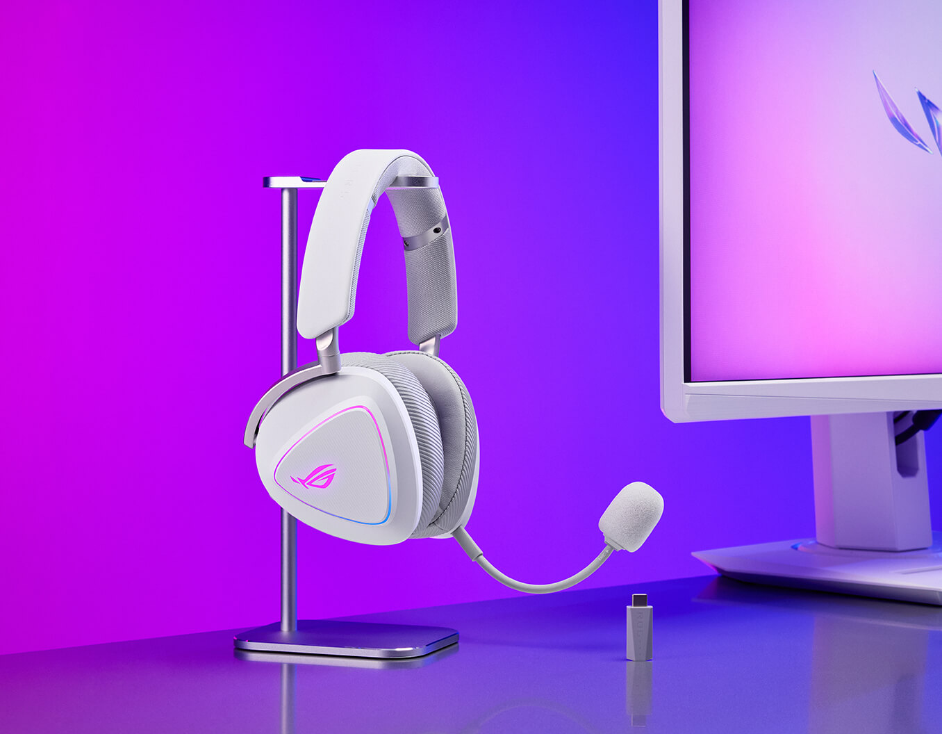 ROG DELTA II LC3+ 초고음질 유무선 게이밍 헤드셋 화이트