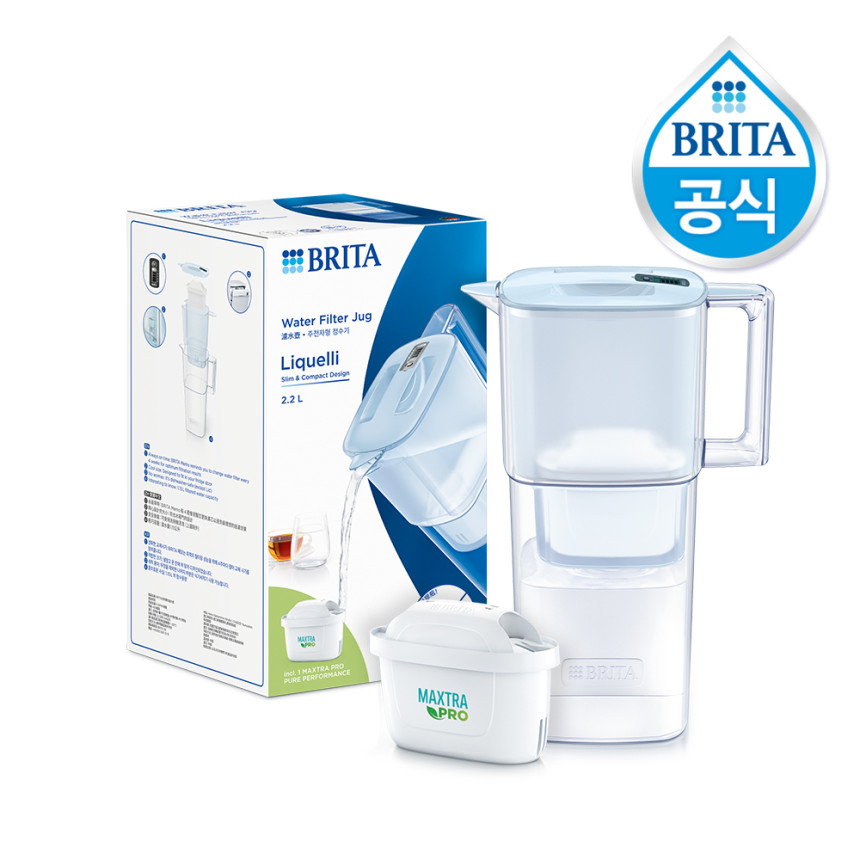 브리타 정수기 리켈리 2.2L 화이트+기본필터 1입+추가필터 12입 (1년 구성팩) 사진 2