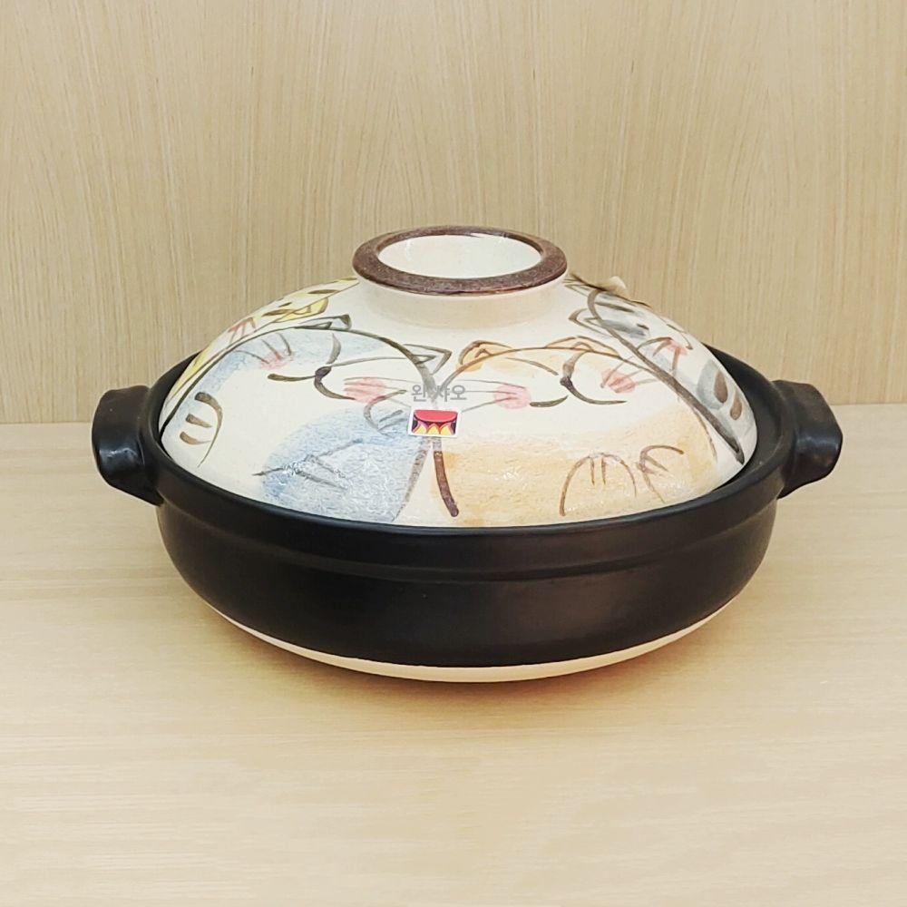 세라믹 일본뚝배기 전골냄비 솥밥 도자기 계란찜 요리 M5014 - 상세 이미지 2