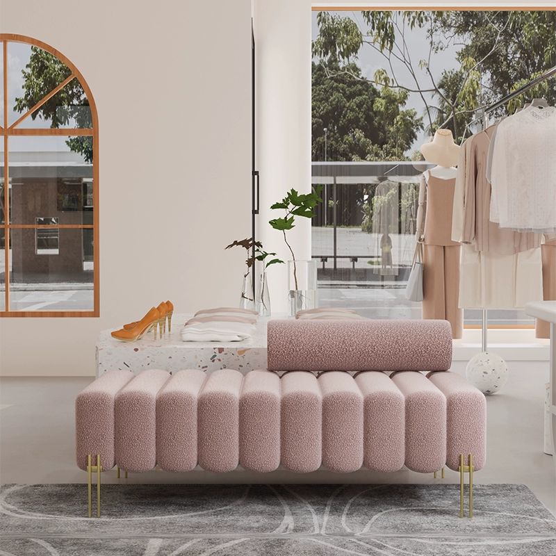베드벤치 모던 침대쇼파 럭셔리 쇼룸 패브릭 현관벤치 아이보리-양모 높이조절 기타 100x50x45cm - 상세 이미지 2