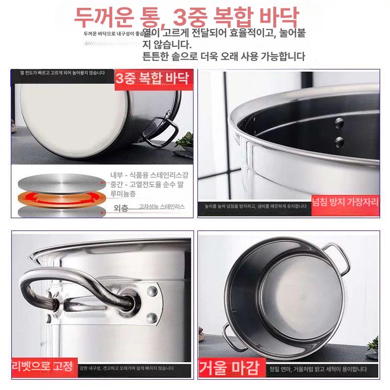 회전 국솥 대용량 자동웍 배합기 회전식 볶음 교반기 40형두꺼운 통 - 상세 이미지 2