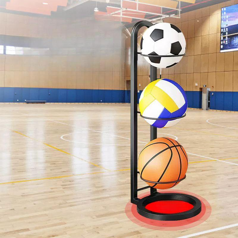 접이식 축구공 거치대 체육관 학교 보관함 배구 수납함 먹석 검정 조립형-2단 - 상세 이미지 2