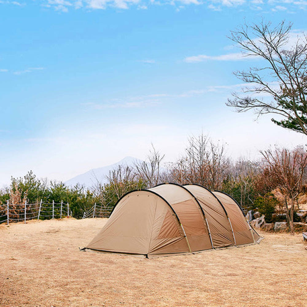 스노우라인 새턴 2룸 텐트 4인용 그라운드시트 루프 포함 터널형