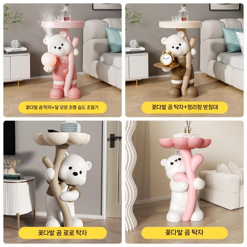 피규어 사이드테이블 곰돌이 테이블 북극곰 디자인 협탁 - 상세 이미지 5