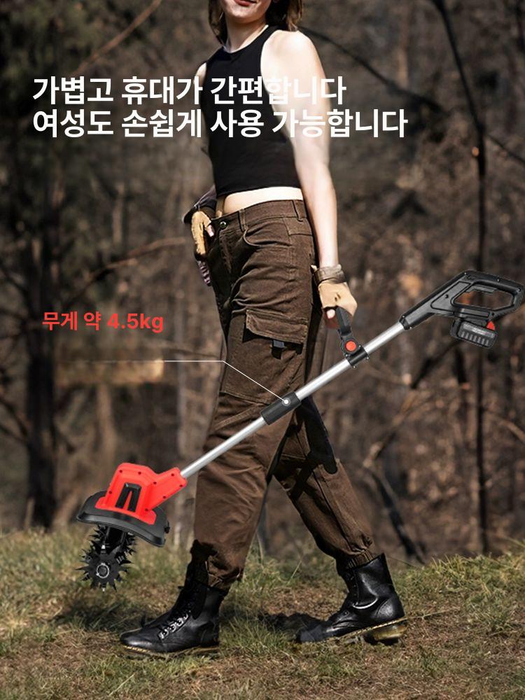 텃밭배토기 소형경작기 밭갈이 경운기 농기계 무선 쟁기 기본 1개느린 75분 - 상세 이미지 4