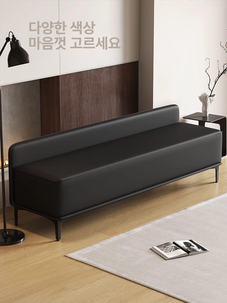 병원소파 대기실 보조의자 사무실 로비 벤치 카페 90 cm 길이 베이지 그레이오렌지 - 상세 이미지 4