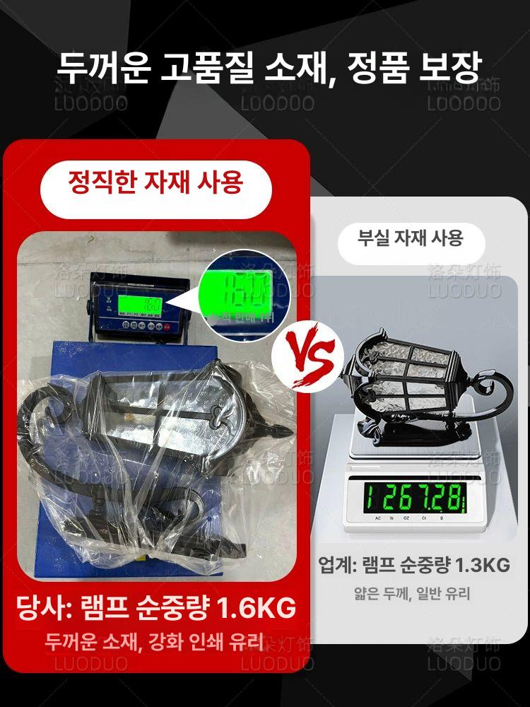 엔틱 야외 벽등 전원주택 인테리어 인치검정 벽부등 방수 전기형 9인치 십자 로마형 위 - 상세 이미지 5