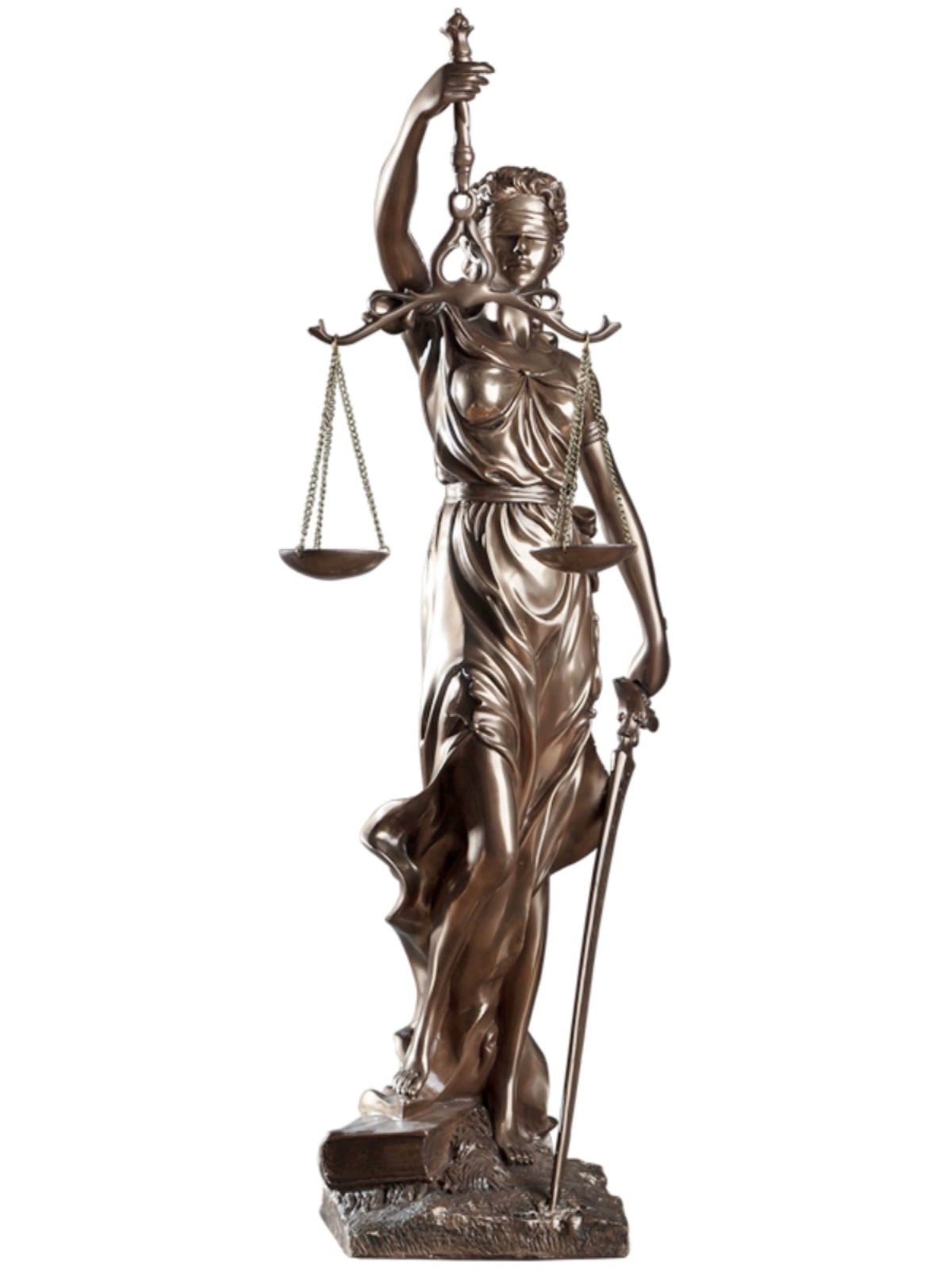 법원 정의의여신상 조각상 법률 정의의 개업 공정 장식품 정의의 여신-대형 냉주물 동색 - 상품 이미지