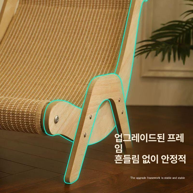 고양이 쇼파 스크래쳐 소파 수직 원목 베드 침대 소파 리클라이너 마 원단 대형 교체 패드 1 - 상세 이미지 5